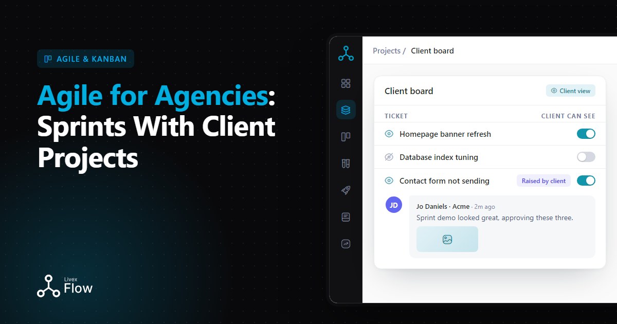 Agency team planning agile for agencies sprints with a client on a video call