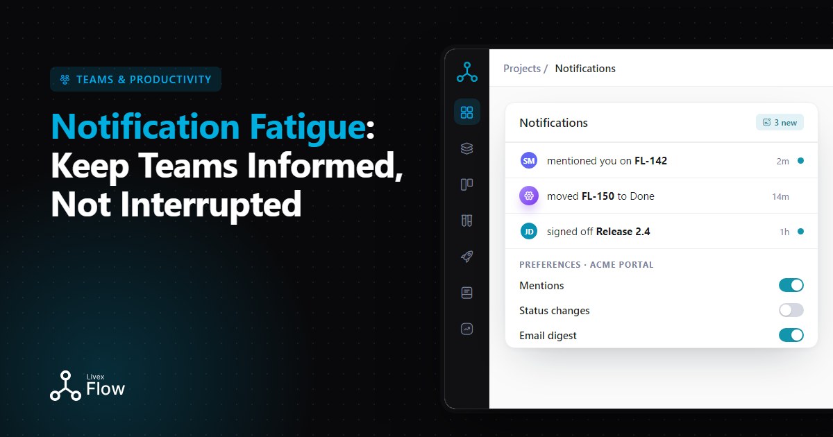 Developer muting a stream of alerts on a laptop to avoid notification fatigue during focused work