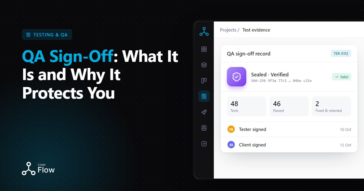 QA lead giving QA sign-off on a release after reviewing test results